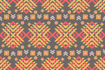 ethnic abstract art tribal seamless pattern Folk Embroidery, ikat Patterns, Aztec Geometric Art Ornament Prints, Carpet Designs, Wallpaper, Clothing, Wraps, Fabrics, Covers, Textiles , background imag