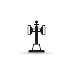 satellite receiver tower icon on white background