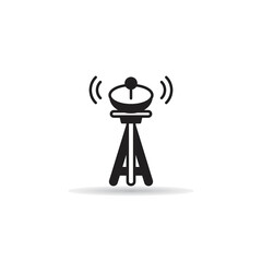 satellite receiver tower icon on white background