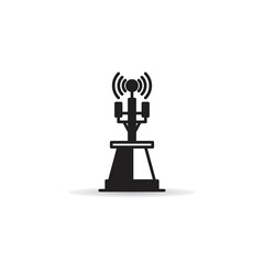 cell site tower icon on white background