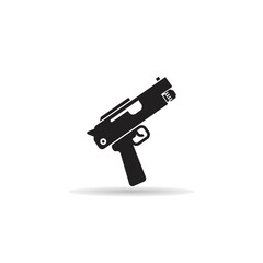 pistol icon on white background