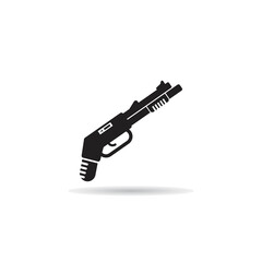 shotgun icon on white background