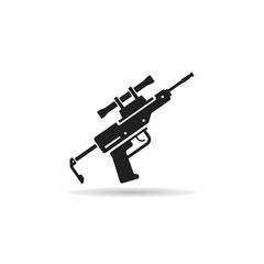 sniper rifle gun icon on white background