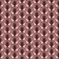 Arch arabic seamless pattern, black pink background vector illustration for design