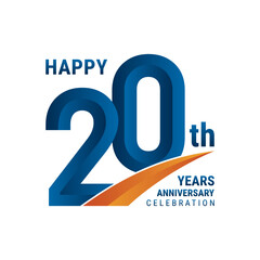 20th Anniversary Logo, Perfect logo design for anniversary celebration, vector illustration