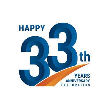 33th Anniversary Logo, Perfect logo design for anniversary celebration, vector illustration