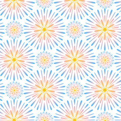 Firework splash gradient on white, vector illustration for textile and wrapping paper design