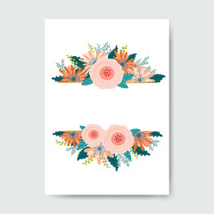 Picture frames made of flowers