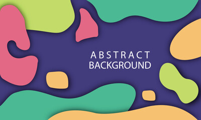 Banner with 3D paper cut design wave colorful. Abstract background. layout blank use for text message presentations. green tone color wallpaper.