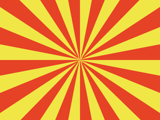 赤と黄色の放射線状幾何学模様