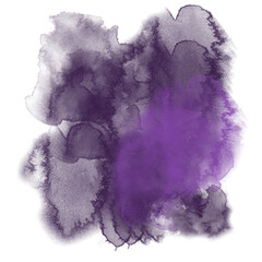 Smokey Cloudy Abstract Watercolor Purple Violet