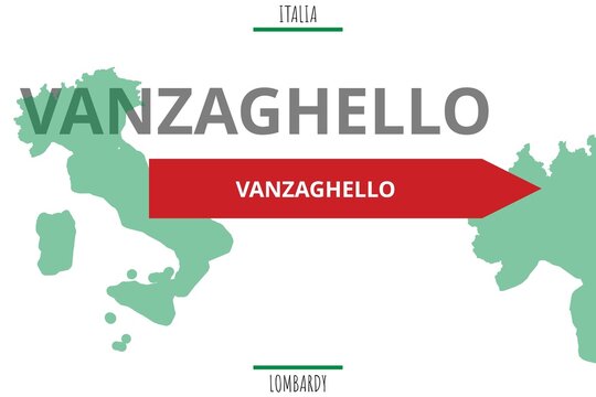 Vanzaghello: Illustration mit dem Namen der italienischen Stadt Vanzaghello