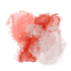 Smokey Cloudy Abstract Watercolor Red Pink