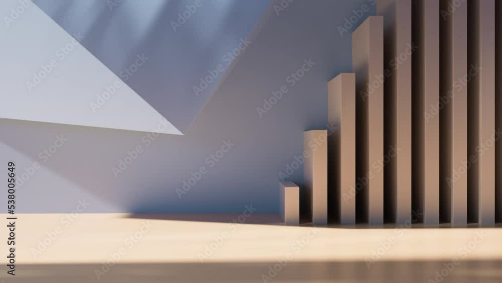 Aufkleber empty building structure with geometric structure, 3d rendering.