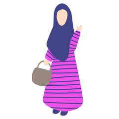 faceless hijab woman pose
