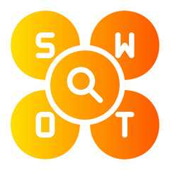 swot analysis gradient icon