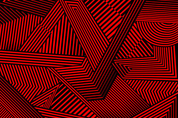 Abstract Lines Background Red