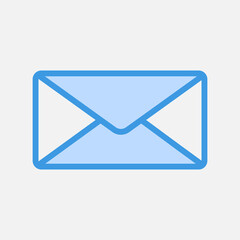 Email icon in blue style, use for website mobile app presentation