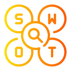 swot analysis gradient icon