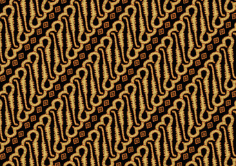Indonesian batik with Parang Kusumo motif, which is very distinctive and exclusive, vector EPS 10