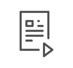 Document icon outline and linear vector.