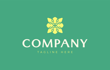Abstract Flower Logo Design Template