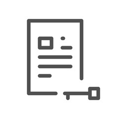 Document icon outline and linear vector.