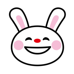 にやけるウサギ顔アイコン