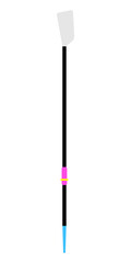 Rowing skiff oar pictogram vector illustration.
