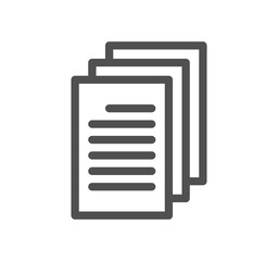 Document icon outline and linear vector.