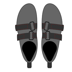 Rowing shoes pictogram vector illustration.