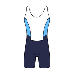 Rowing suit pictogram vector illustration.