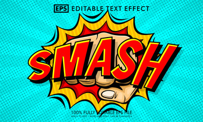 Smash cartoon comic editable text effect