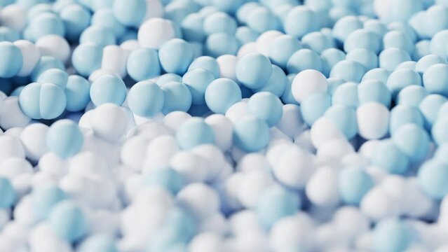 Density balls, abstract geometric background, 3d rendering.