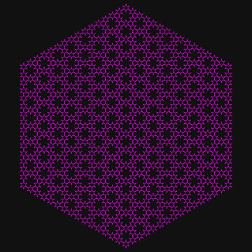 Elegant Fractal pattern, Sacred Geometry, Mysterious mandala pattern, Colorful icon, profile image,purple
