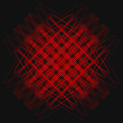 Elegant Fractal pattern, Sacred Geometry, Mysterious mandala pattern, Colorful icon, profile image,red