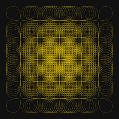 Elegant Fractal pattern, Sacred Geometry, Mysterious mandala pattern, Colorful icon, profile image,golden,yellow