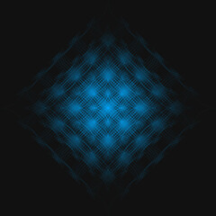 Elegant Fractal pattern, Sacred Geometry, Mysterious mandala pattern, Colorful icon, profile image,blue