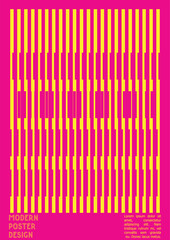 Geometrical Poster Design with Optical Illusion Effect.  Modern Psychedelic Cover Page Collection. Colourful Wave Lines Background. Fluid Stripes Art. Swiss Design. Vector Illustration for Brochure.