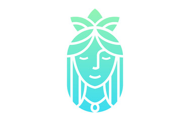 Beautiful Women Face Logo Design