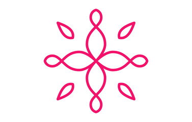 Abstract Mandala Simple Line Logo Design