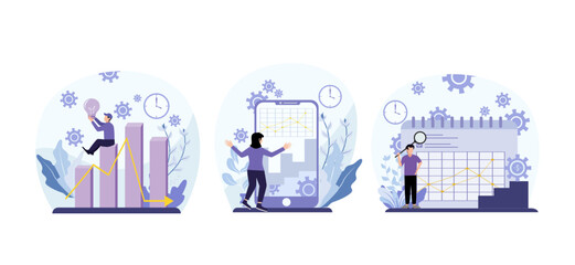 Obraz premium Flat Business Bundle Design Illustration