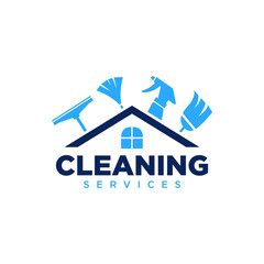Cleaning Creative Concept Logo Design