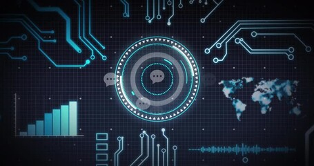 A scope scanning a computer circuit board and processing data - Powered by Adobe