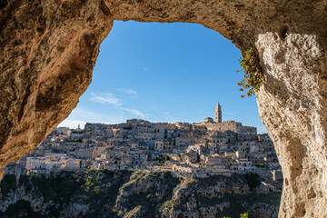 Matera, vista panoramica dalle grotte