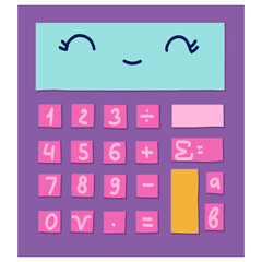 cartoon style calculator