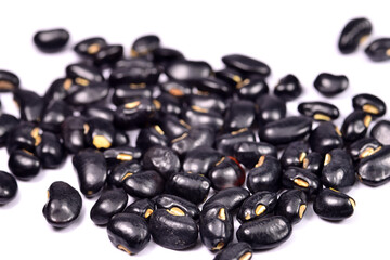 Chinese black soybeans in a closeup