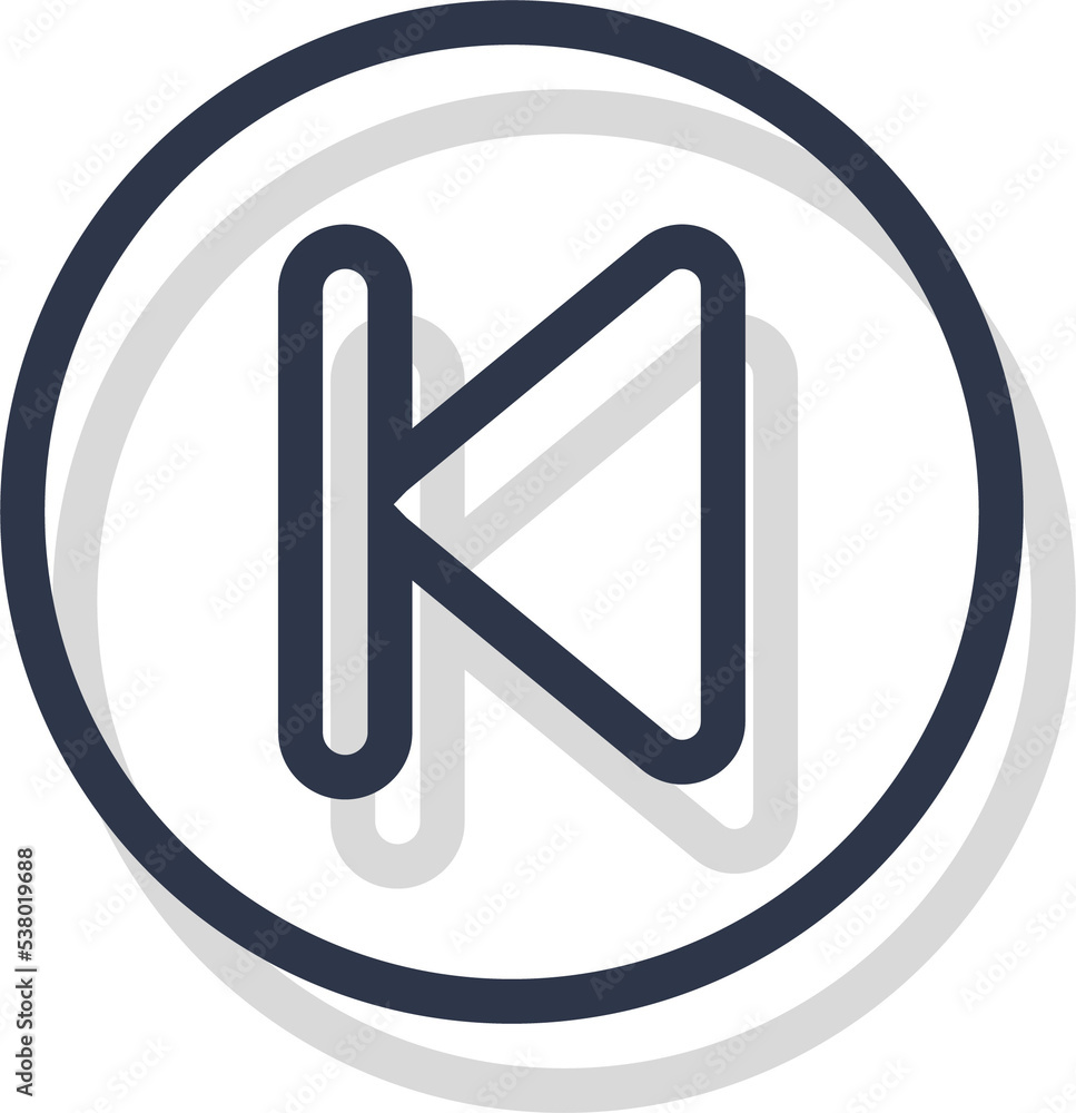 Poster previews icon for media player button interface. video and audio player navigations symbol in line d