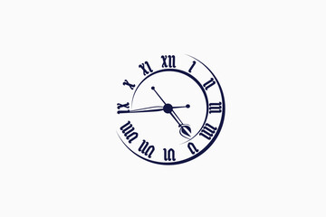 Illustration vector graphic of old clock 