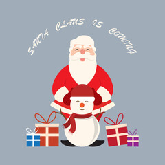 santa claus logo and vector illustration design